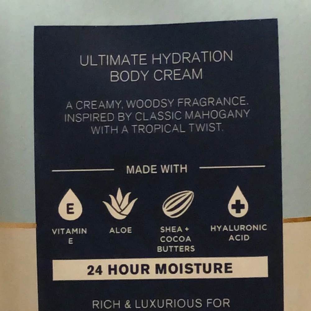 NWT RARE & HTF Bath & Body Works Mahogany Coconut Body Cream. 8 oz.